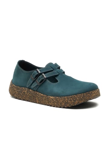 Comfortfusse Skórzane slippersy w kolorze granatowym