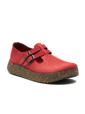 Comfortfusse Skórzane slippersy w kolorze czerwonym