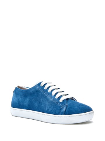 Comfortfusse Skórzane sneakersy "Sorel" w kolorze granatowym