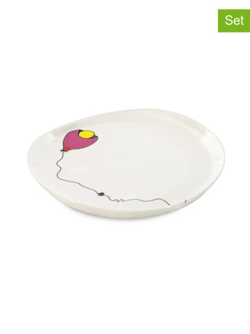 BergHOFF 2er-Set: Teller in Weiß/ Bunt - Ø 28 cm