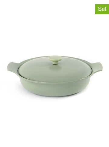 BergHOFF 2tlg. Set: Servierpfanne mit Deckel in Grün - Ø 28 cm