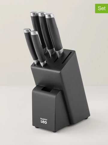 BergHOFF 6tlg. Küchenmesser-Set in Silber/ Schwarz