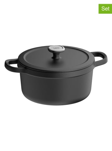 BergHOFF 2-częściowy zestaw "Leo" w kolorze antracytowym - Ø 26 cm