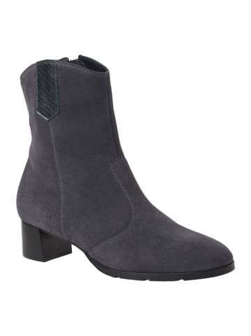 HASSIA Leder-Stiefeletten "Cara" in Anthrazit