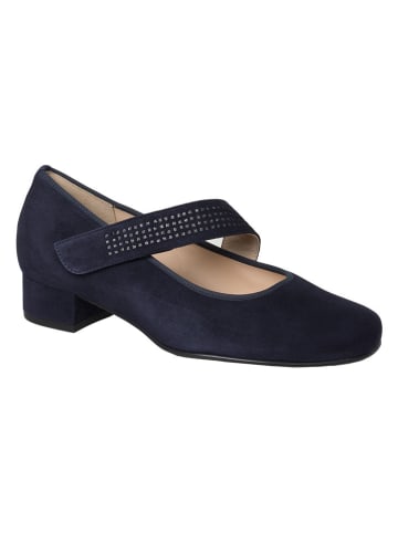 HASSIA Leder-Spangenballerinas "Cordoba" in Dunkelblau
