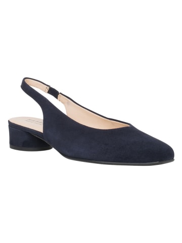 HASSIA Leder-Slingballerinas "Roma" in Dunkelblau