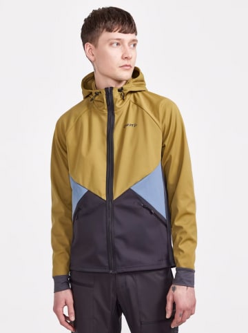 Craft Trainingsjacke "Core Glide" in Anthrazit/ Khaki/ Hellblau