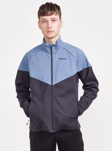 Craft Trainingsjacke "Glide Block" in Anthrazit/ Hellblau