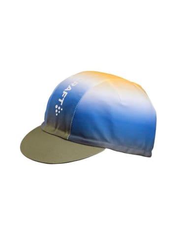 Craft Czapka "ADV Endur Bike" w kolorze niebiesko-oliwkowo-żółtym