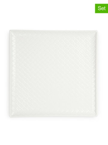 Trendy Kitchen by EXCÉLSA 6er-Set: Servierplatten "Antalya" in Weiß - (L)30,5 x (B)30,5 cm