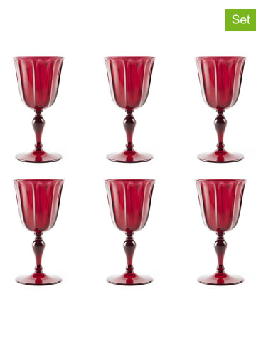 Trendy Kitchen by EXCÉLSA 6-delige set: wijnglazen "Country" rood - 250 ml