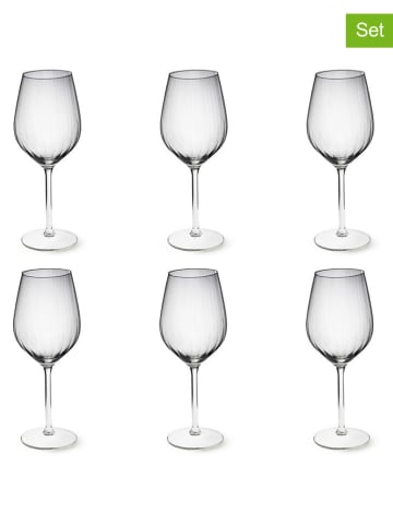 Trendy Kitchen by EXCÉLSA 6-delige set: wijnglazen "Alba" transparant - 500 ml
