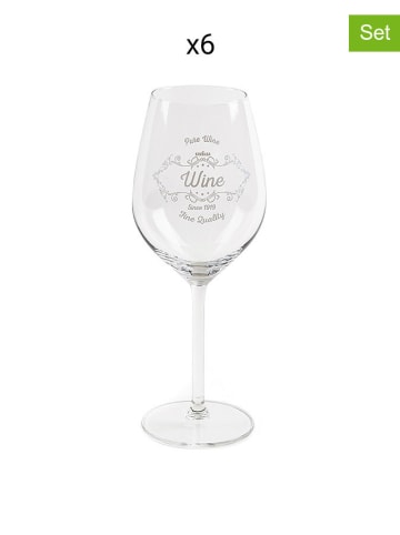Trendy Kitchen by EXCÉLSA 6-delige set: wijnglazen "Fine Quality" - 500 ml