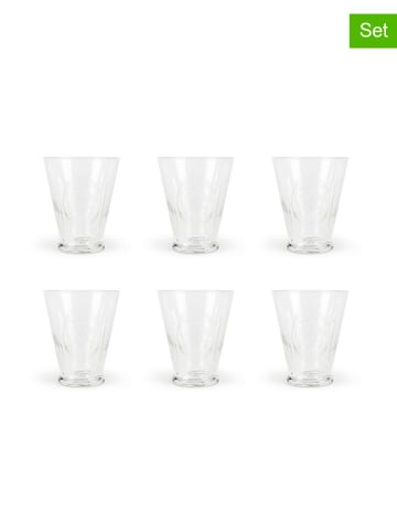 Trendy Kitchen by EXCÉLSA 6-delige set: drinkglazen "Victoria" transparant - 340 ml