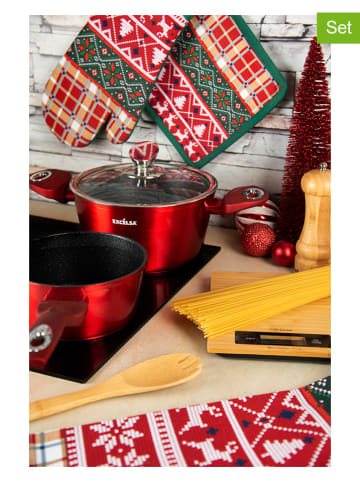 Trendy Kitchen by EXCÉLSA 2tlg. Set: Kasserolle "Phoenix" in Rot - Ø 24 cm