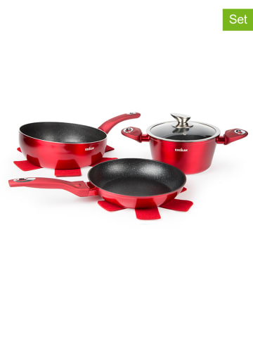 Trendy Kitchen by EXCÉLSA 4-delige pannenset "Phoenix" rood