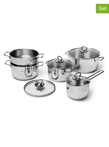 Trendy Kitchen by EXCÉLSA 8tlg. Kochgeschirr-Set in Silber
