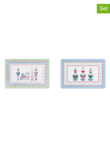 Trendy Kitchen by EXCÉLSA 6er-Set: Tischsets "Xmas Sweet Pastels" in Hellblau/ Grün - (L)43,5 x (B)29 cm