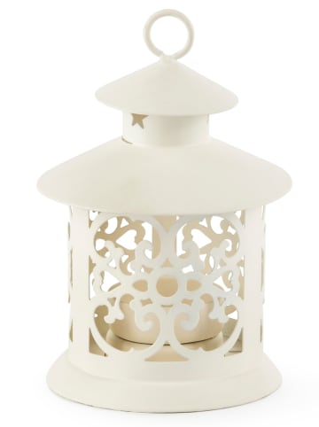 Trendy Kitchen by EXCÉLSA Laterne "Nordic Christmas" in Weiß - (H)13 x Ø 9 cm