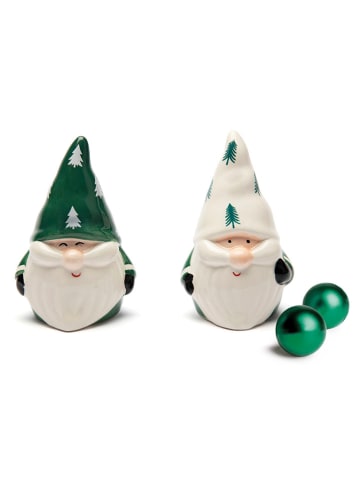 Trendy Kitchen by EXCÉLSA 2-częściowy zestaw "Green Winter" w kolorze zielono-białym