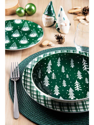 Trendy Kitchen by EXCÉLSA 2tlg. Set: Salz- und Pfefferstreuer "Green Winter" in Grün/ Weiß