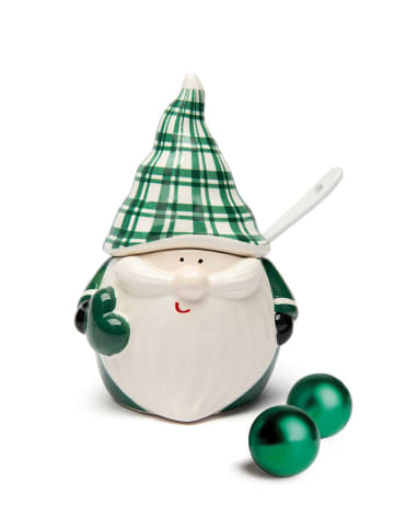 Trendy Kitchen by EXCÉLSA Suikerpot "Wonderful Ginger" groen/wit - (H)13,6 cm