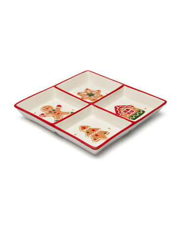 Trendy Kitchen by EXCÉLSA Servierteller "Wonderful Ginger" in Hellbraun/ Rot - (L)20 x (B)20 cm