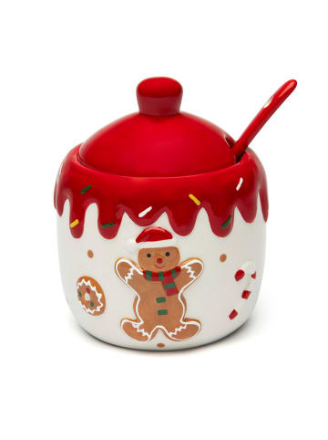 Trendy Kitchen by EXCÉLSA Zuckerdose "Wonderful Ginger" in Rot/ Hellbraun - (H)11,5 cm