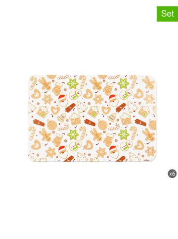 Trendy Kitchen by EXCÉLSA 6-delige set: placemats "Wonderful Ginger" lichtbruin - (L)43,5 x (B)29 cm