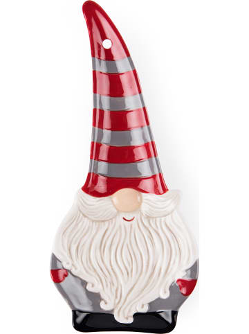 Trendy Kitchen by EXCÉLSA Lepelhouder "Gnomo" rood/wit/grijs - (L)23,5 x (B)10,5 x (H)2 cm
