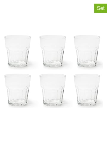 Trendy Kitchen by EXCÉLSA 6-delige set: glazen "Budapest" transparant - 300 ml