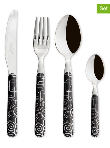 Trendy Kitchen by EXCÉLSA 16-delige bestekset "Magic Black" zwart