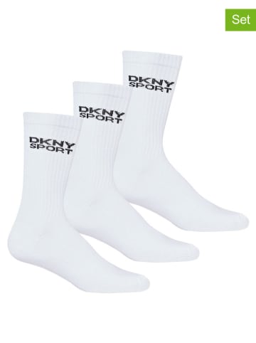 DKNY Skarpety (3 pary) w kolorze białym