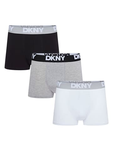 DKNY Bokserki (3 pary) w kolorze biało-czarno-szarym