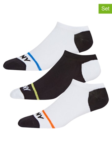 DKNY 3er-Set: Socken in Weiß/ Schwarz