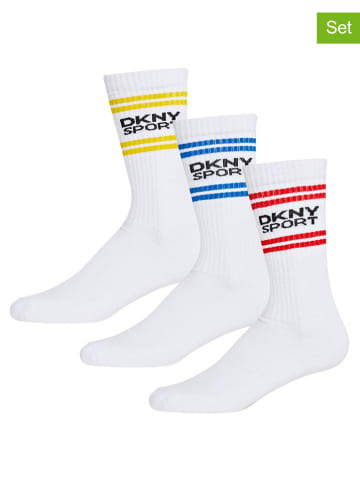 DKNY Skarpety (3 pary) w kolorze białym
