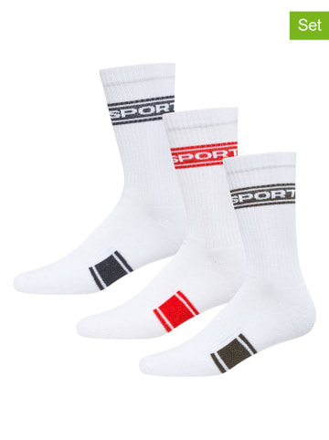 DKNY Skarpety (3 pary) w kolorze białym