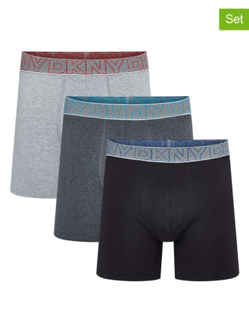 DKNY 3er-Set: Boxershorts in Schwarz/ Grau