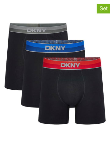 DKNY Bokserki (3 pary) w kolorze czarnym