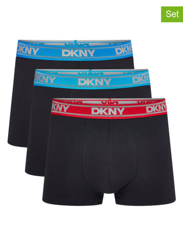 DKNY Bokserki (3 pary) w kolorze czarnym