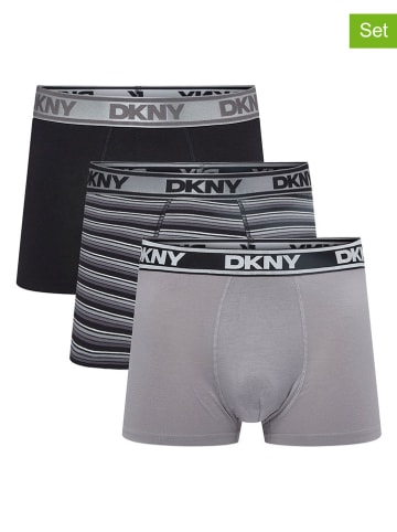 DKNY Bokserki (3 pary) w kolorze szaro-czarnym