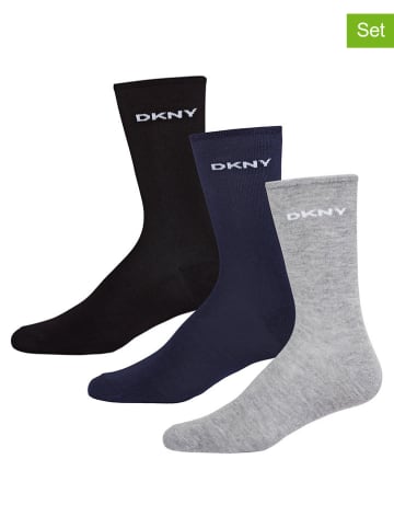 DKNY 3er-Set: Socken in Dunkelblau/ Schwarz/ Grau