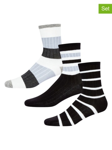 DKNY 3er-Set: Socken in Weiß/ Schwarz/ Hellblau