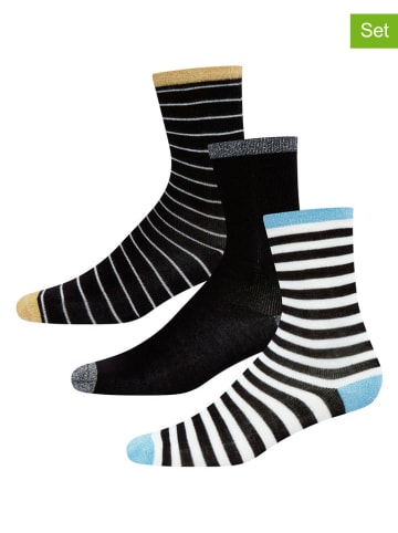 DKNY 3er-Set: Socken in Schwarz/ Weiß/ Beige