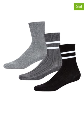 DKNY 3er-Set: Socken in Schwarz/ Grau