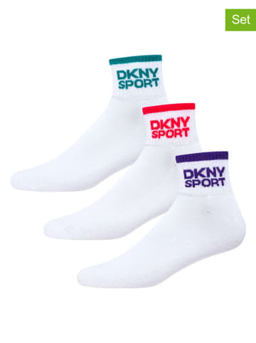 DKNY Skarpety (3 pary) w kolorze białym