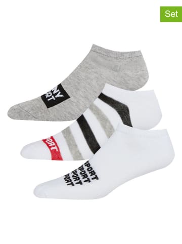 DKNY Skarpety (3 pary) w kolorze biało-szarym