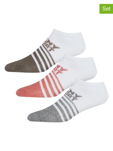 DKNY 3er-Set: Socken in Weiß/ Rosa/ Grau/ Braun