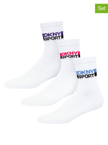 DKNY 3er-Set: Socken in Weiß