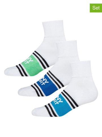 DKNY Skarpety (3 pary) w kolorze zielono-biało-niebieskim